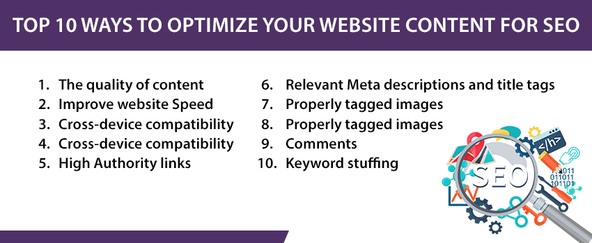Top 10 Ways To Optimize Your Website Content For SEO
